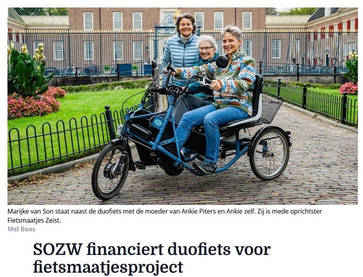 SOZW zet Fietsmaatjes in de schijnwerpers